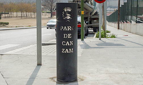 pilona cadenes ZAM instal·lada